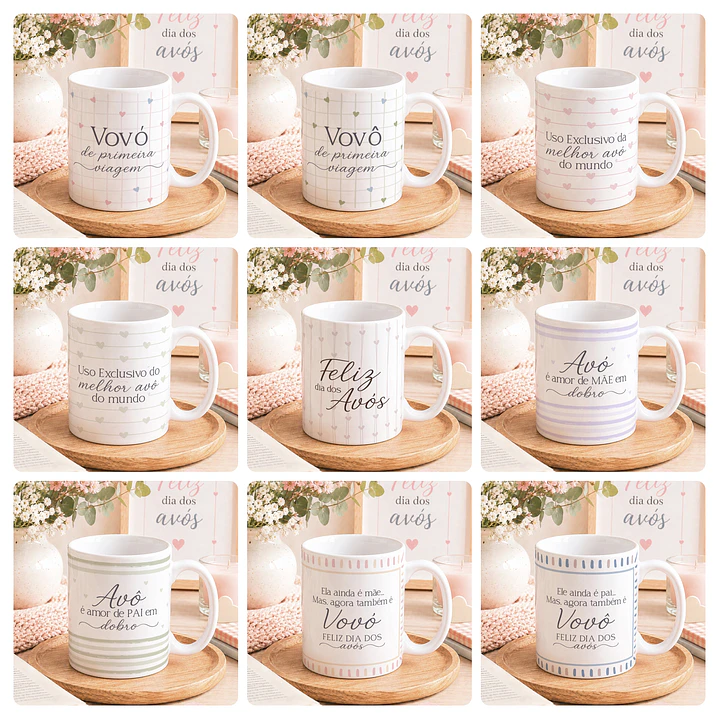 19 Artes para Caneca Dia dos Avós Arquivo Editável 2