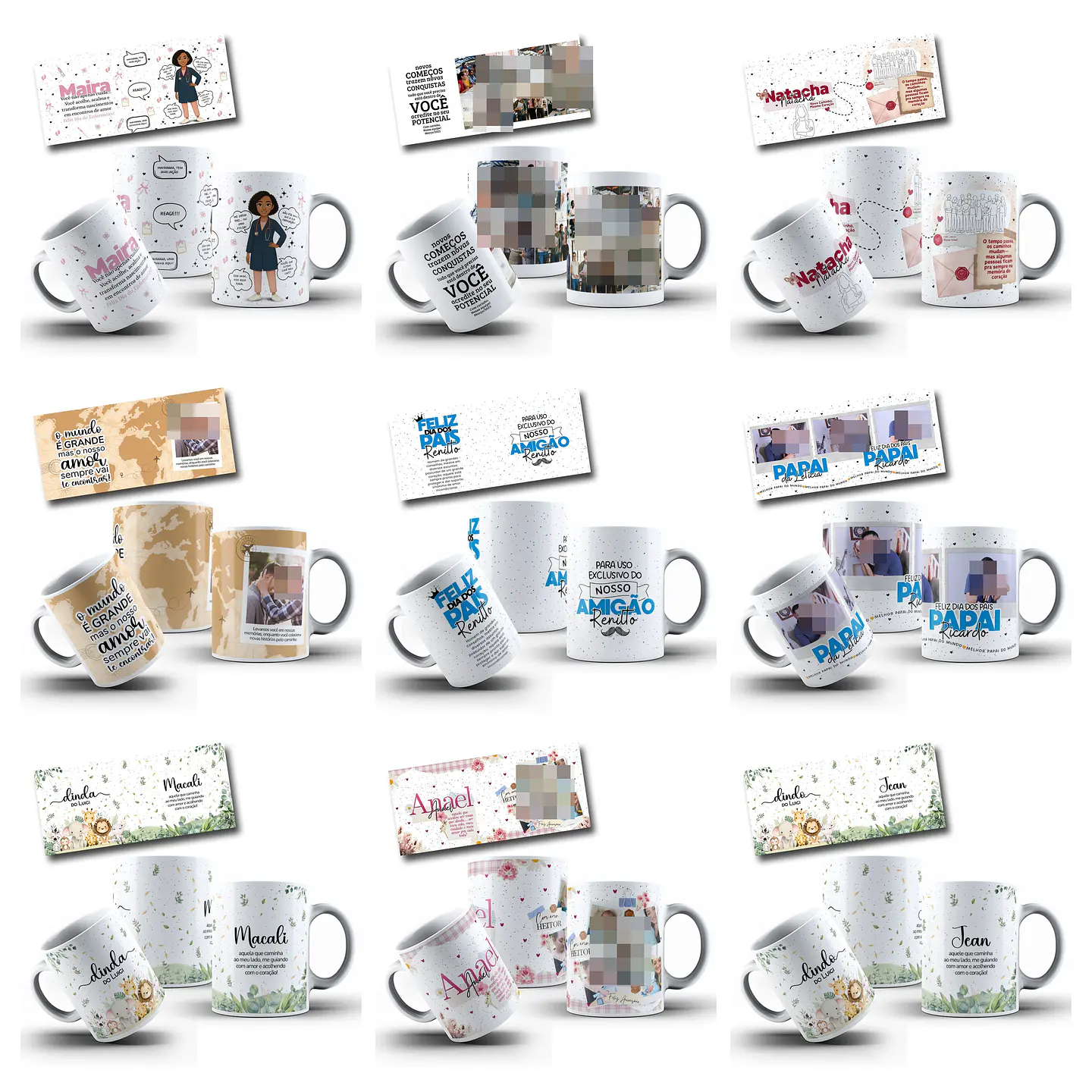100 Artes para Caneca com Temas diversos Arquivo Editável 4