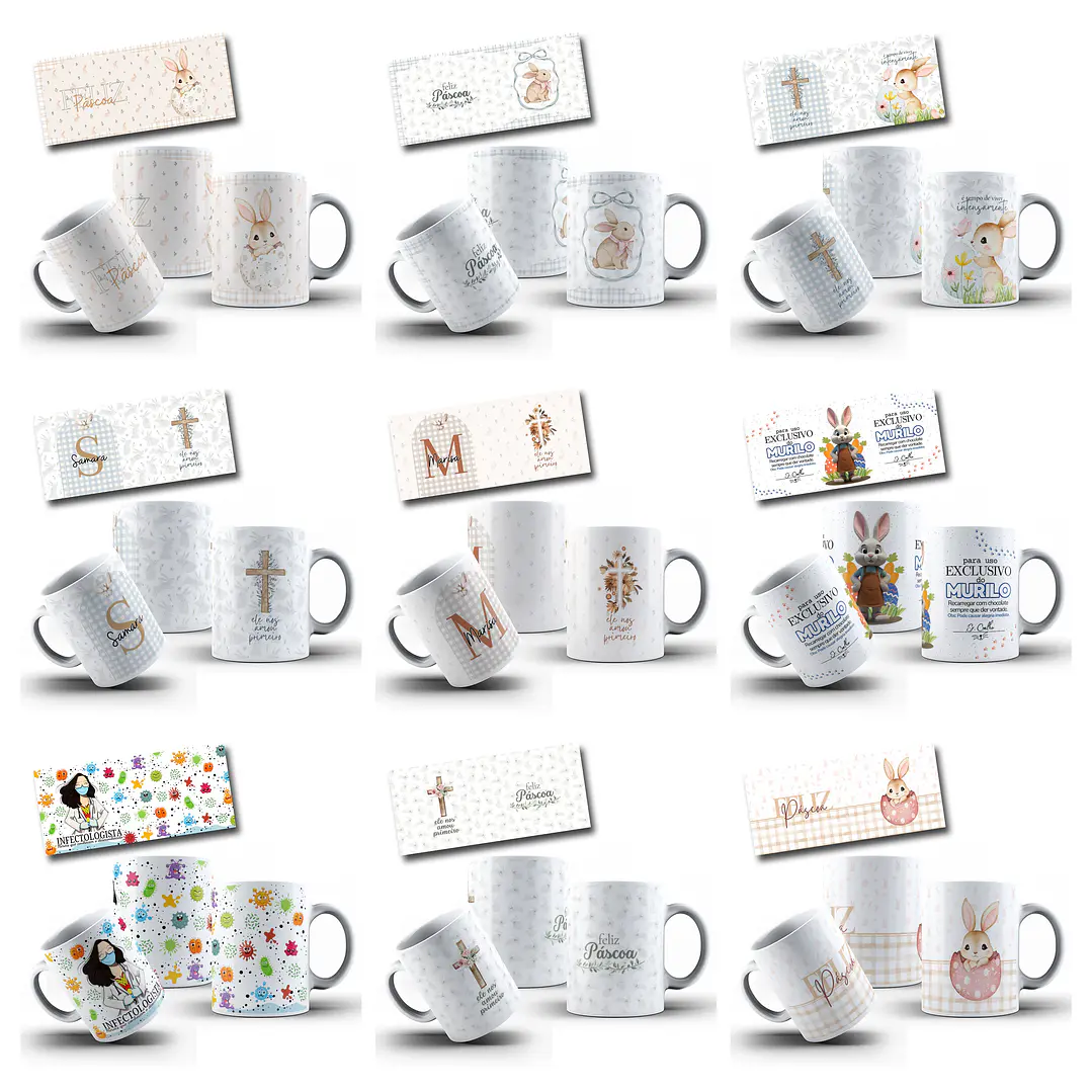 100 Artes para Caneca com Temas diversos Arquivo Editável 5