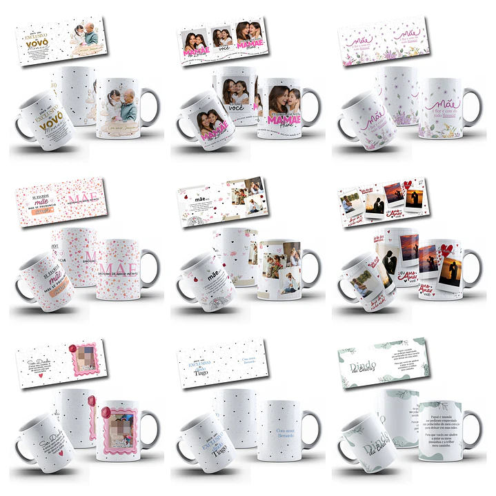 100 Artes para Caneca com Temas diversos Arquivo Editável 6