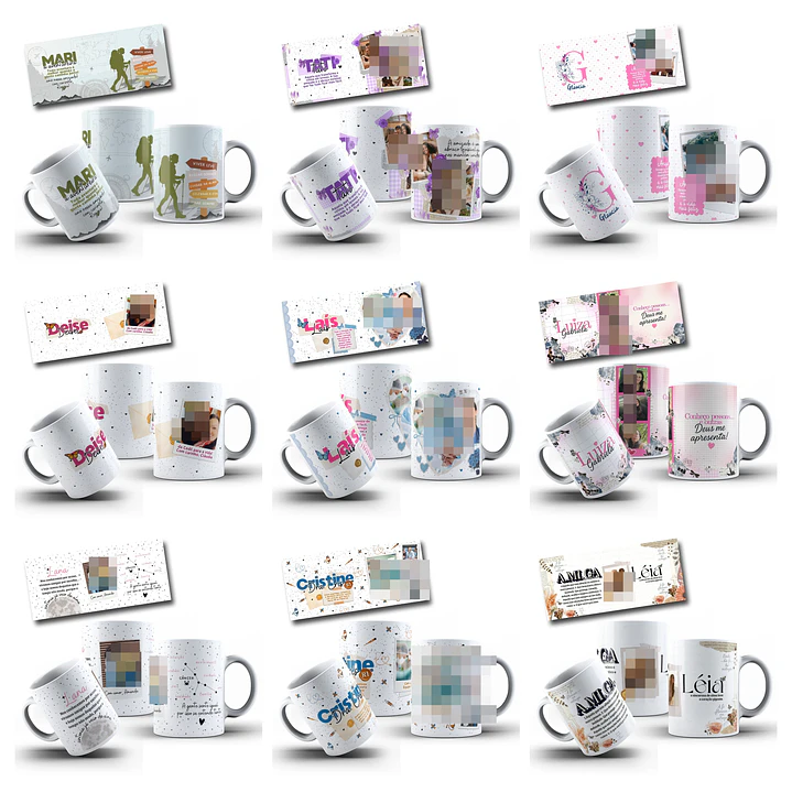 100 Artes para Caneca com Temas diversos Arquivo Editável 10