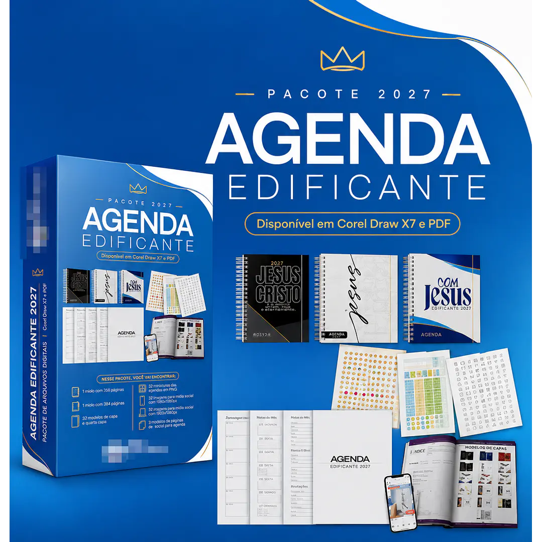 Arquivo Encadernação Agenda Edificante Religião Gospel Arquivo Editável  1