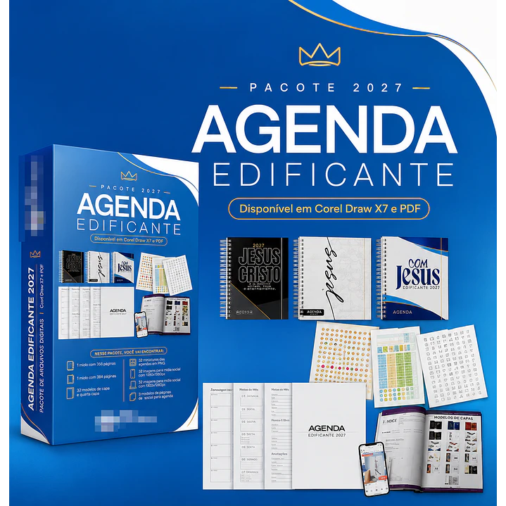 Arquivo Encadernação Agenda Edificante Religião Gospel Arquivo Editável  1