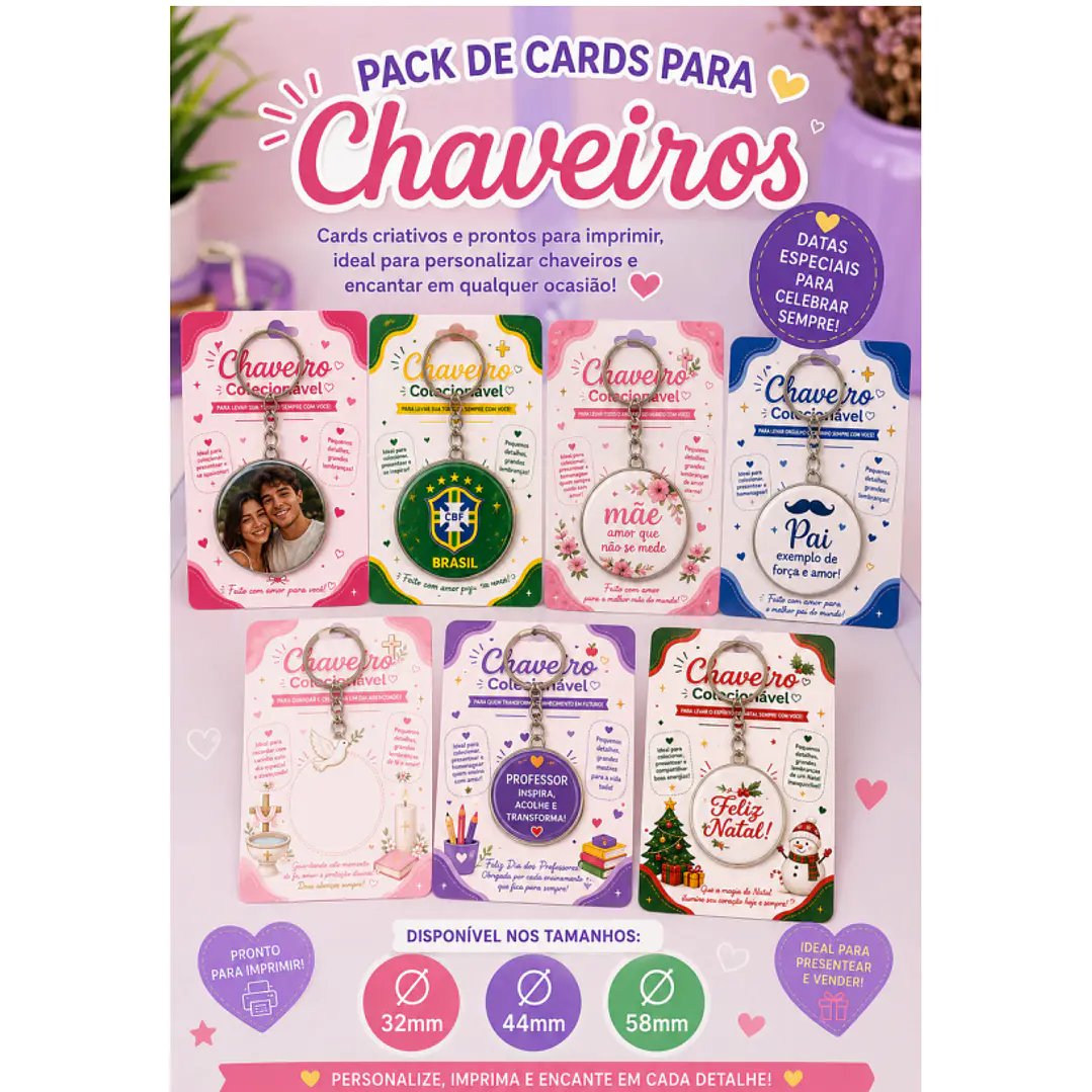 Arquivos para Chaveiros Diversas Datas Comemorativas em Pdf 1