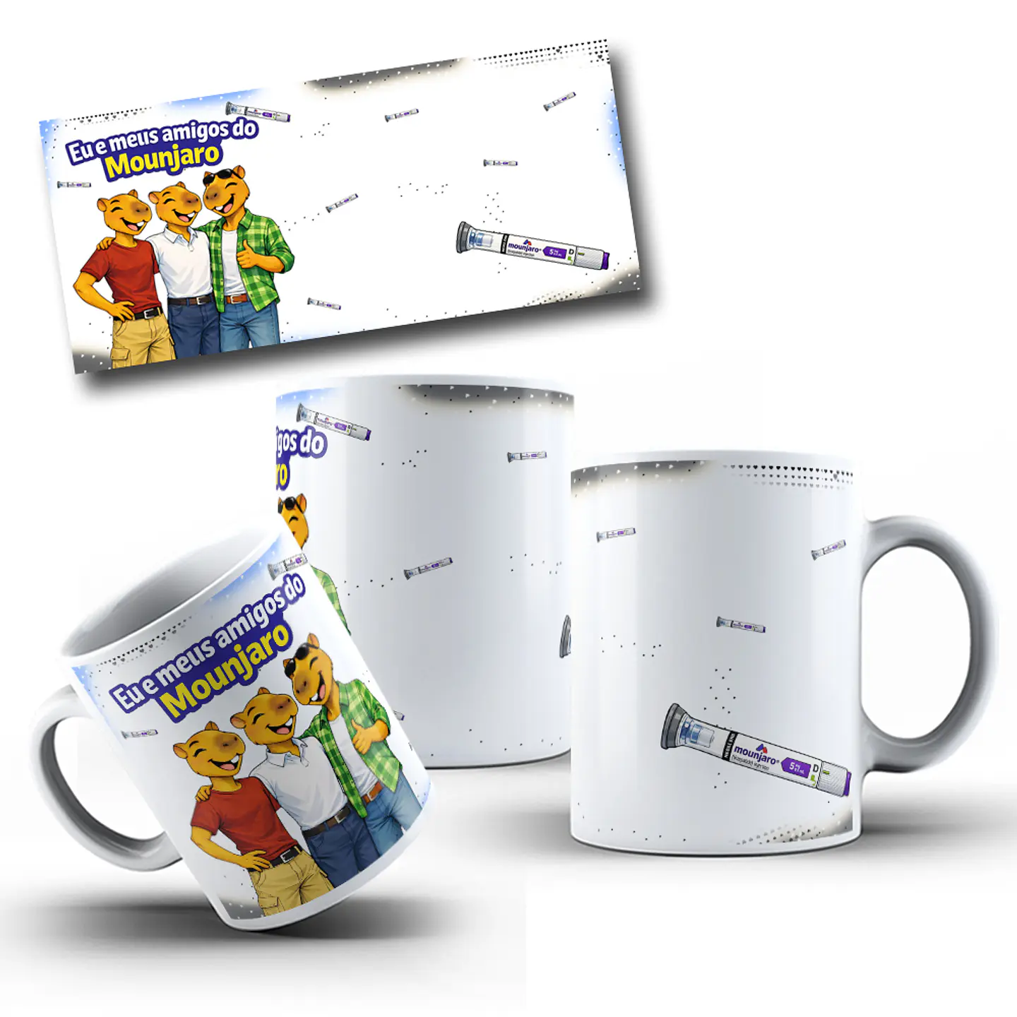 6 Artes para Caneca Monjaro Masculino Arquivo em Png  5
