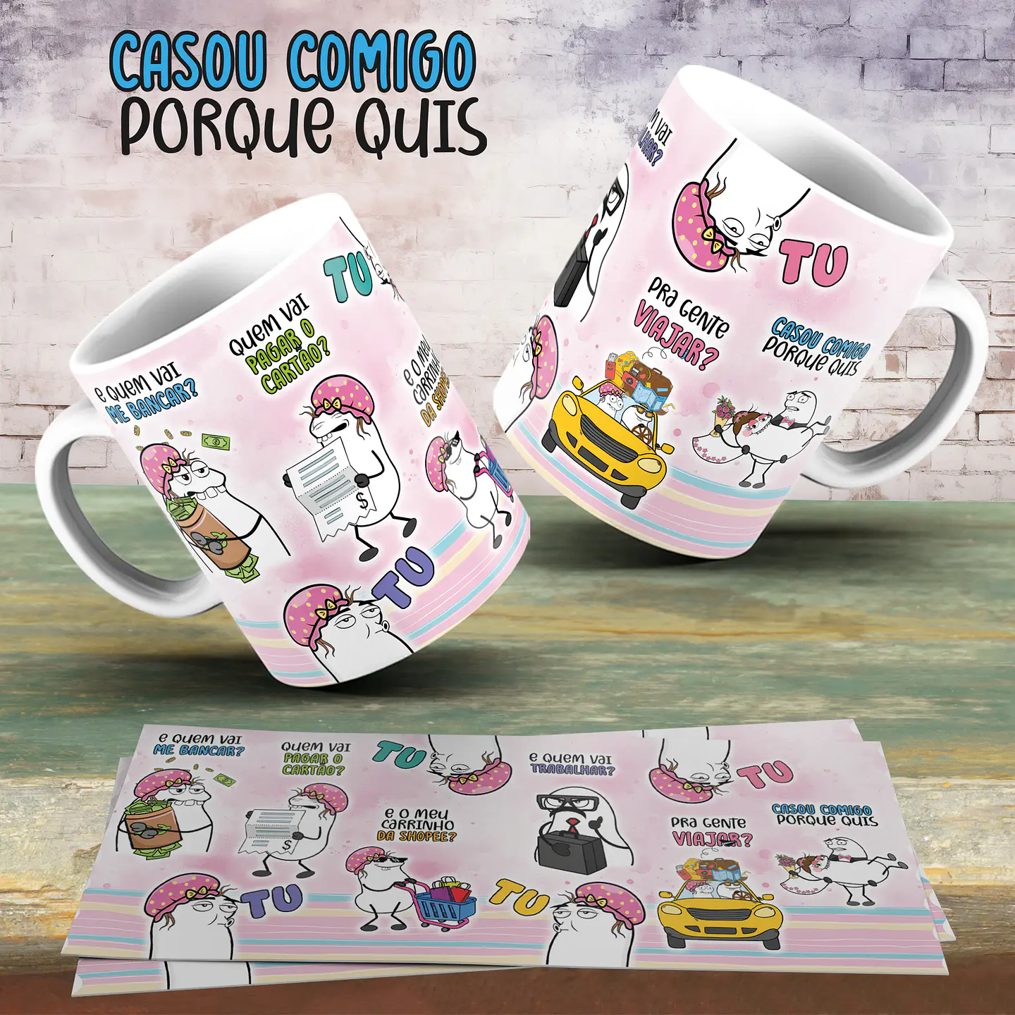 Artes para Caneca e quem vai ME BANCAR?, Quem vai PAGAR O CARTÃO? Arquivo em Png  1