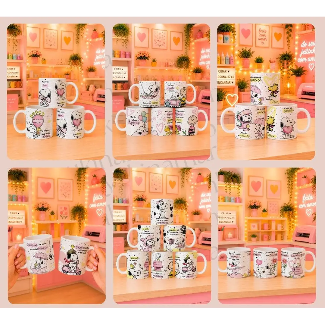 8 Artes para Caneca Laços de Afeto Snoop Arquivo Editável  2