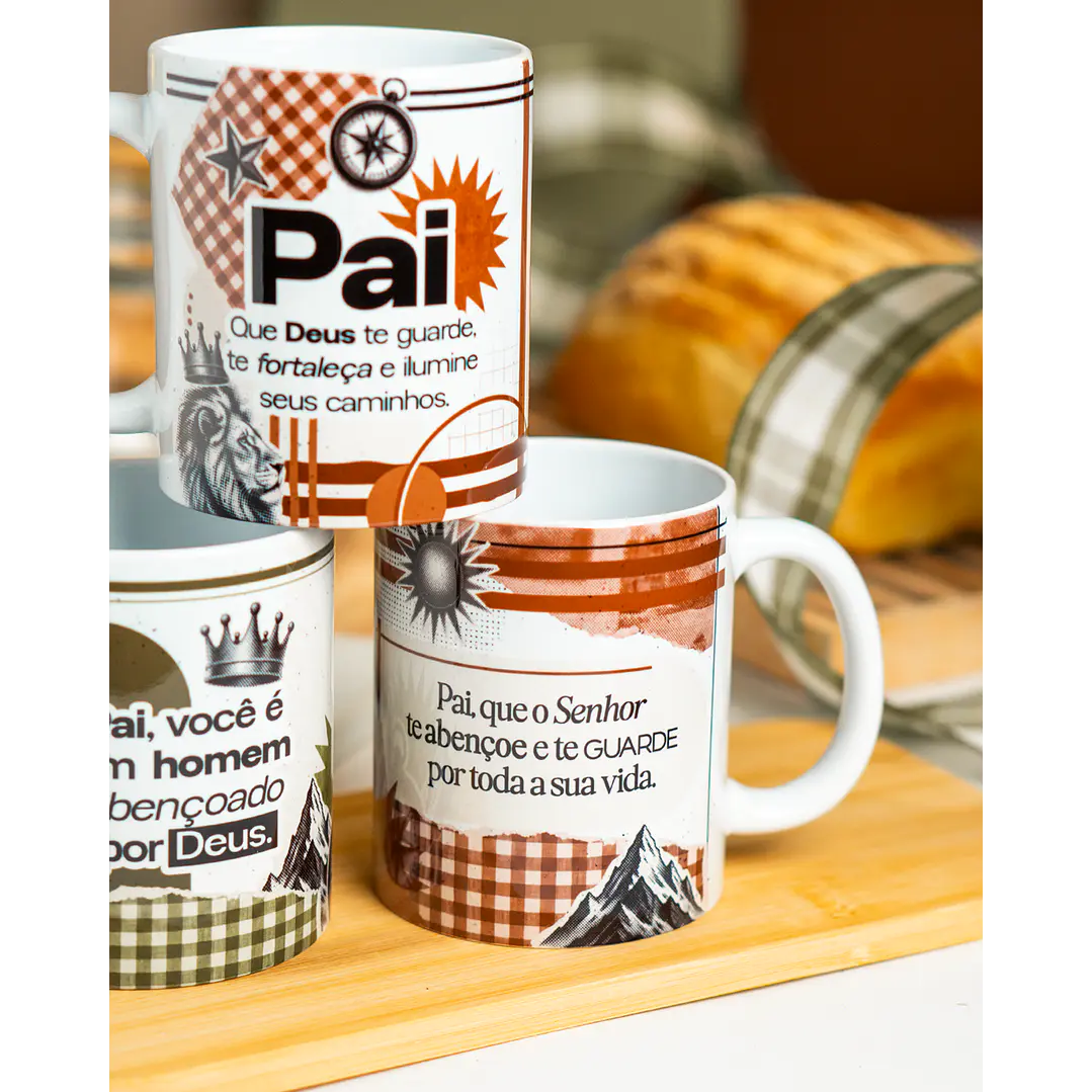 15 Artes para Caneca Pai é Benção Dia dos Pais Arquivo em Png 1