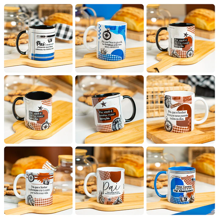 15 Artes para Caneca Pai é Benção Dia dos Pais Arquivo em Png 4