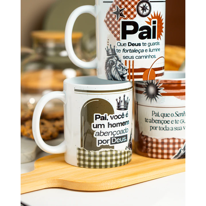 15 Artes para Caneca Pai é Benção Dia dos Pais Arquivo em Png 5