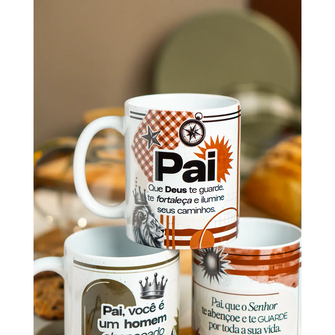 15 Artes para Caneca Pai é Benção Dia dos Pais Arquivo em Png 6