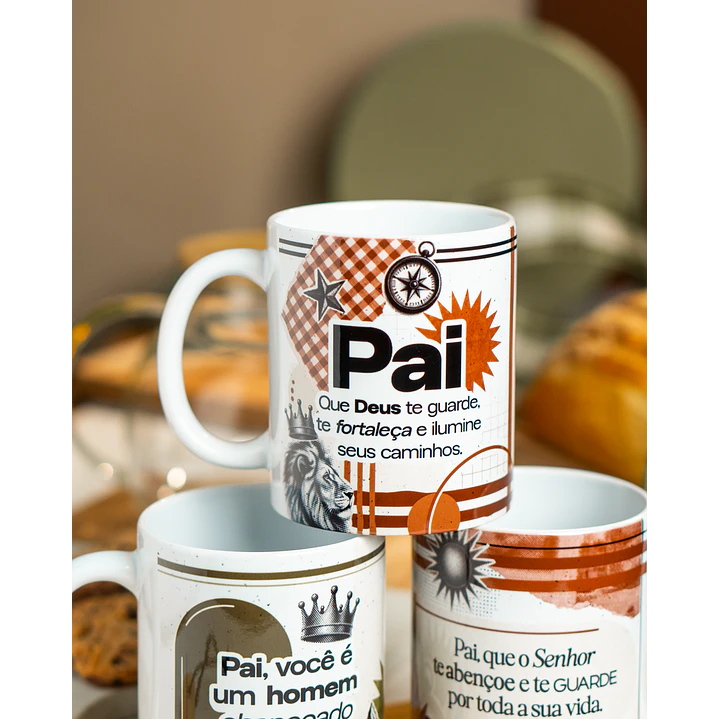 15 Artes para Caneca Pai é Benção Dia dos Pais Arquivo em Png 6