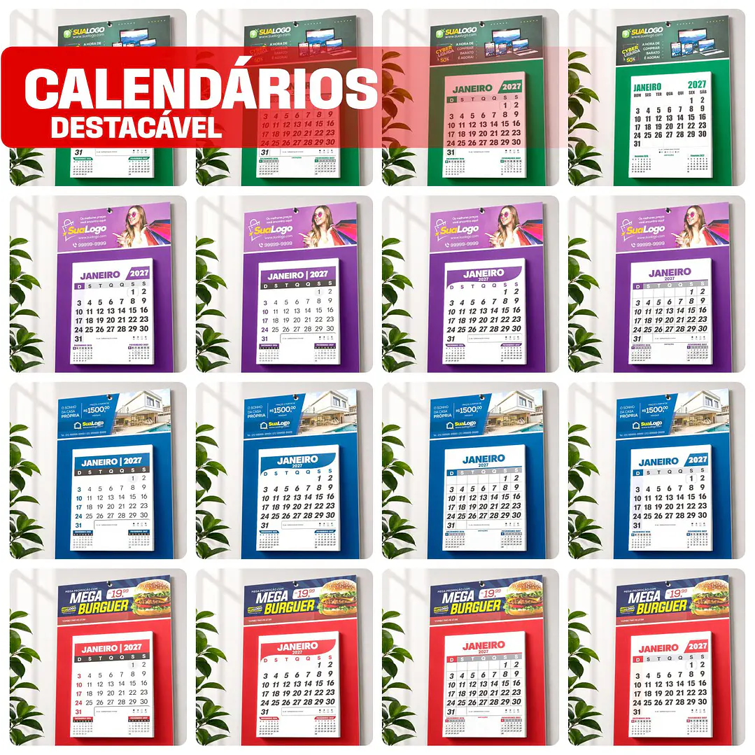 Mega Kit Calendário 2027 Editável Canva Corel PDF PNG 11