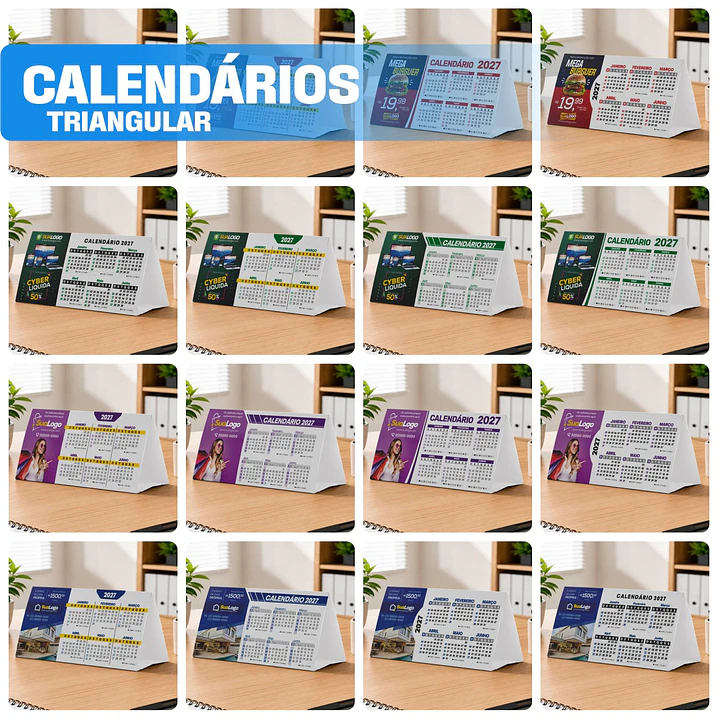 Mega Kit Calendário 2027 Editável Canva Corel PDF PNG 12