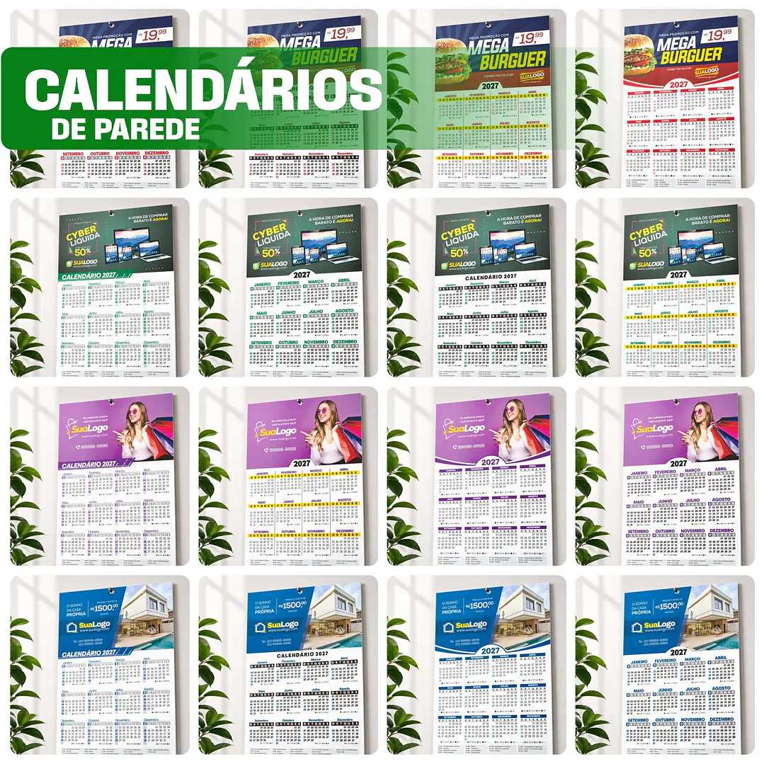 Mega Kit Calendário 2027 Editável Canva Corel PDF PNG 13