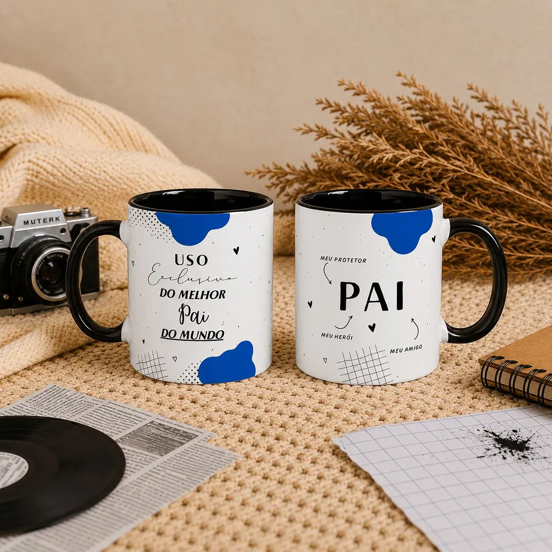 6 Artes para Caneca Dia dos Pais Arquivo Editável  2