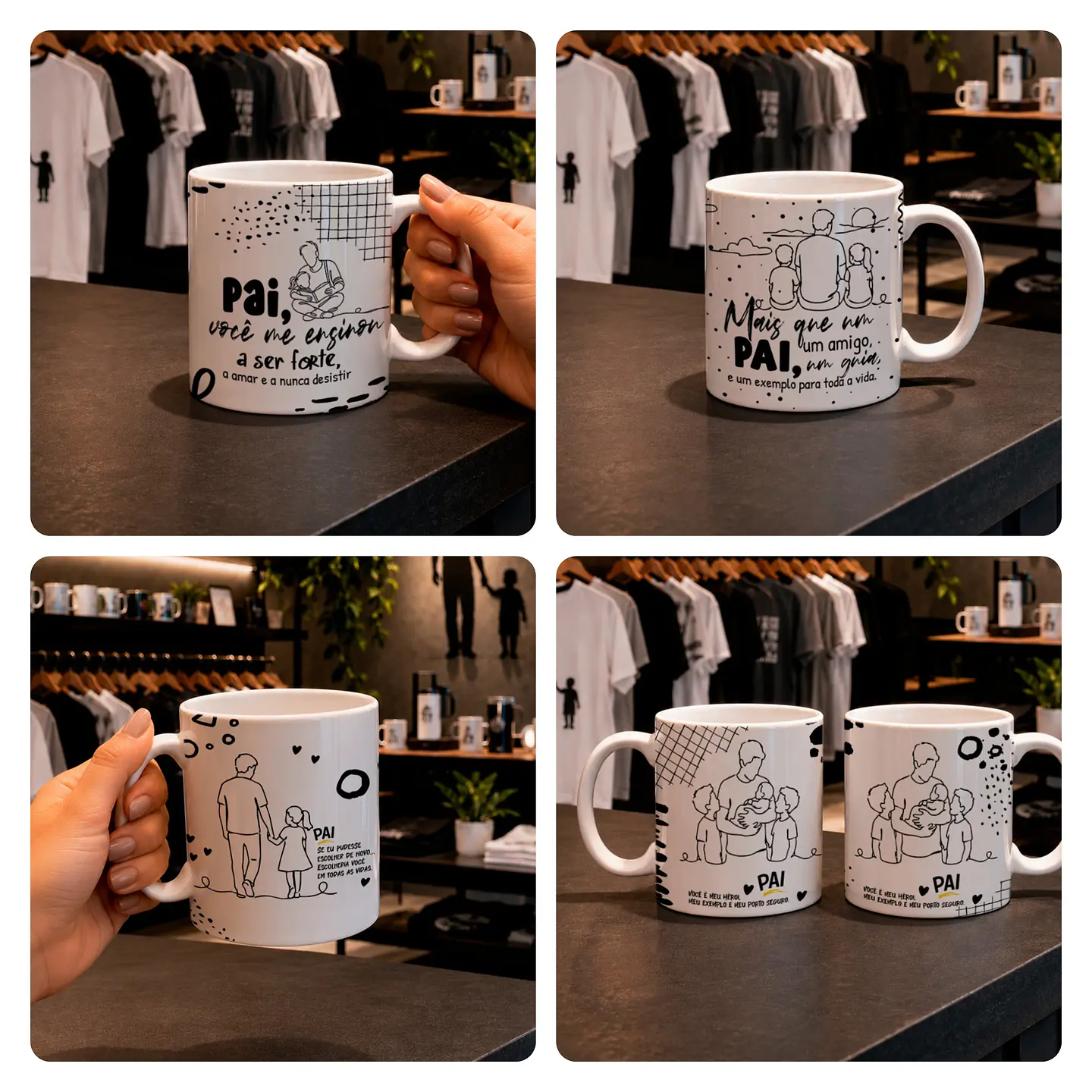 20 Artes para Caneca Minimalista Dia dos Pais Arquivo Editável  4