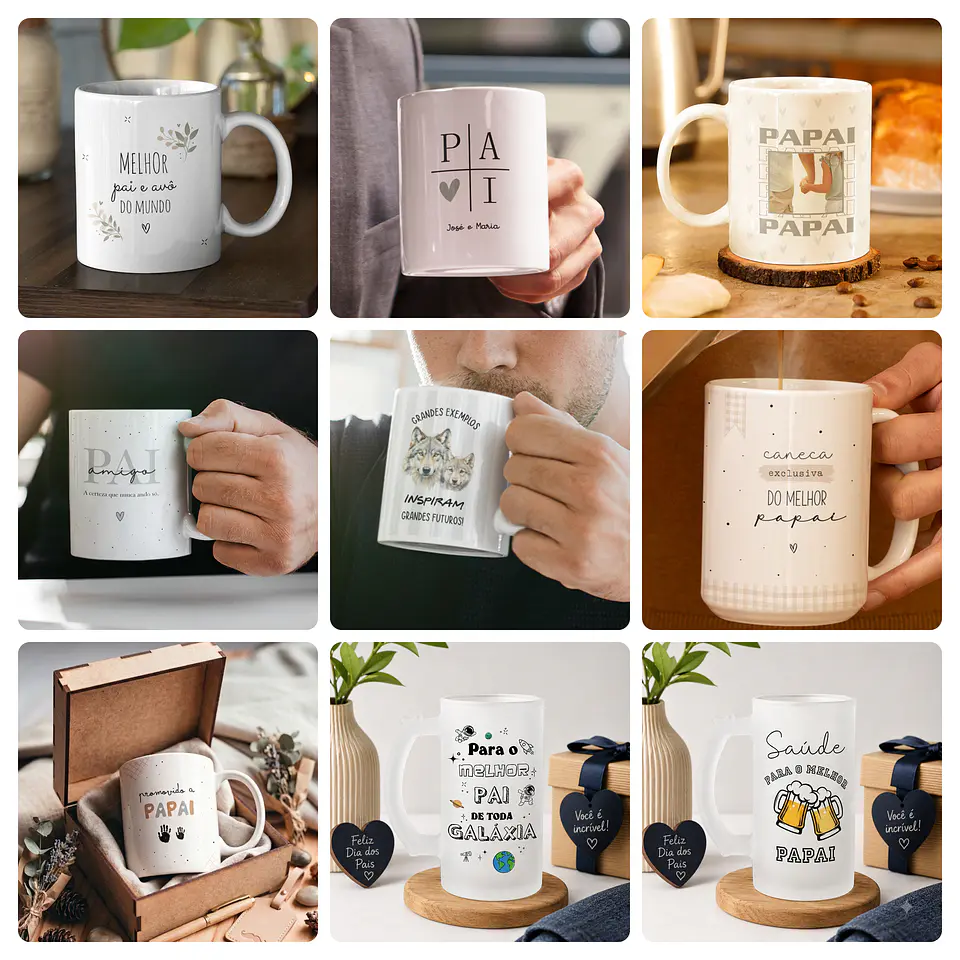34 Artes para Caneca e Azulejo Dia dos pais Arquivo Editável  1
