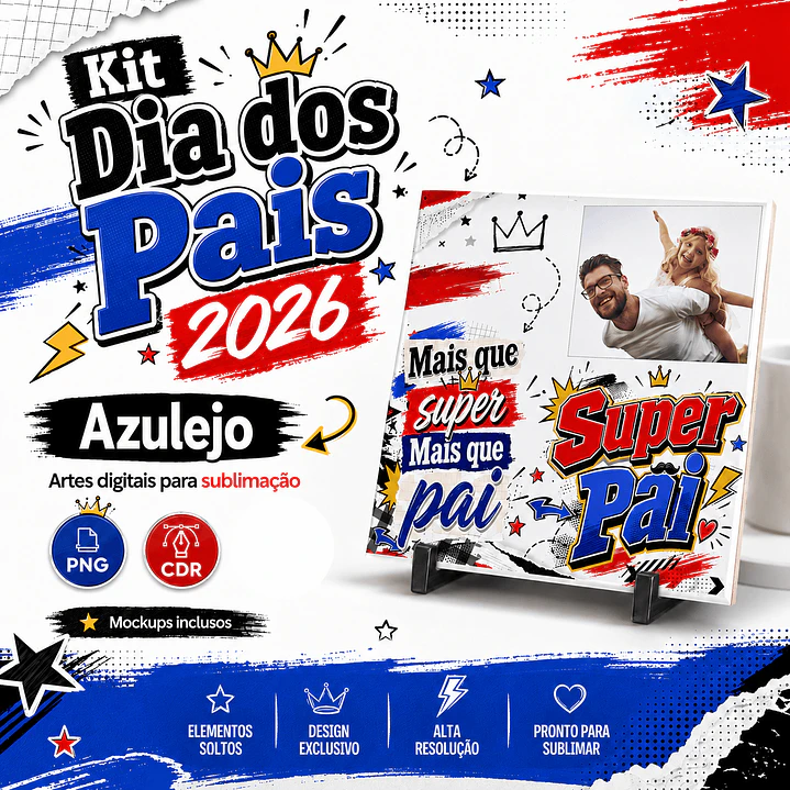 41 Artes para Caneca e Azulejo Dia Dos Pais Arquivo Editável  1