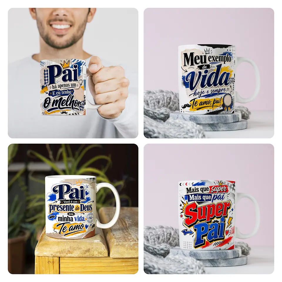 41 Artes para Caneca e Azulejo Dia Dos Pais Arquivo Editável  5