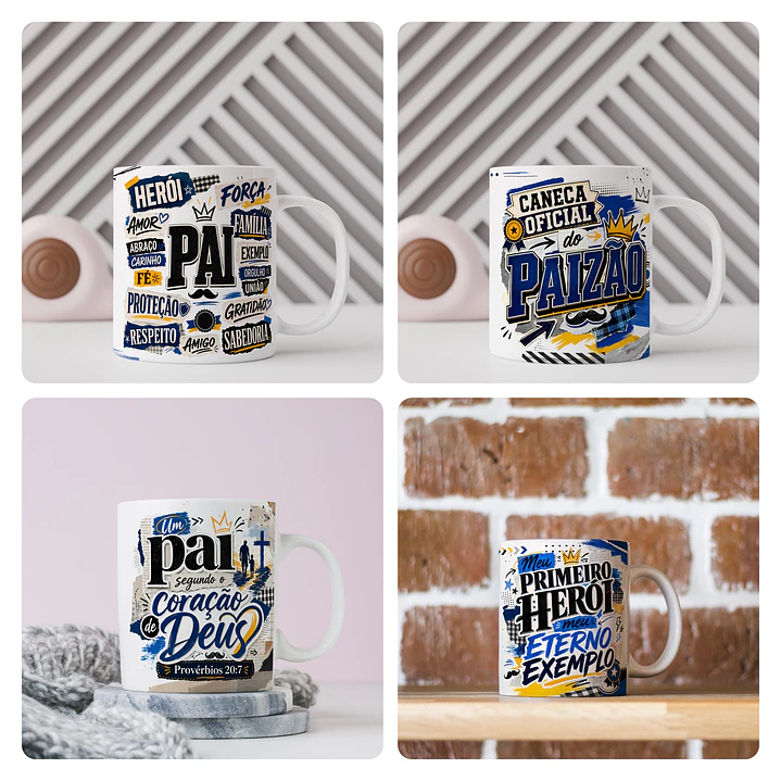 41 Artes para Caneca e Azulejo Dia Dos Pais Arquivo Editável  4