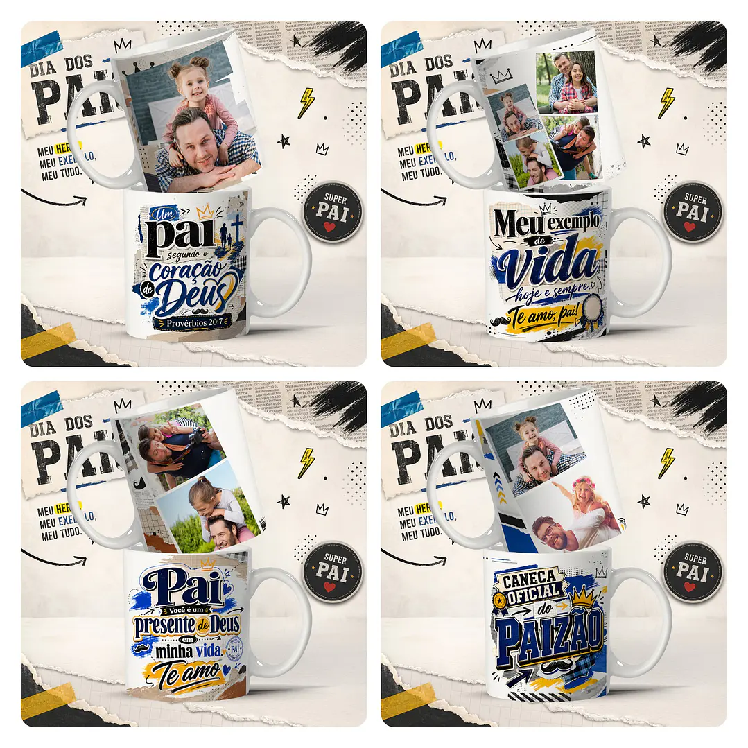 41 Artes para Caneca e Azulejo Dia Dos Pais Arquivo Editável  7