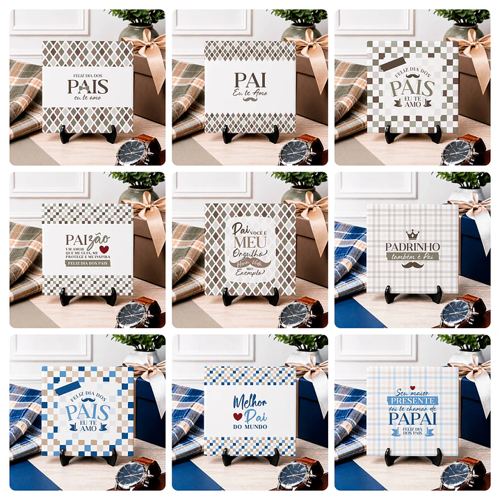 60 Artes para Caneca e Azulejo Dia dos Pais Com Foto e Sem Foto Arquivo Editável 4