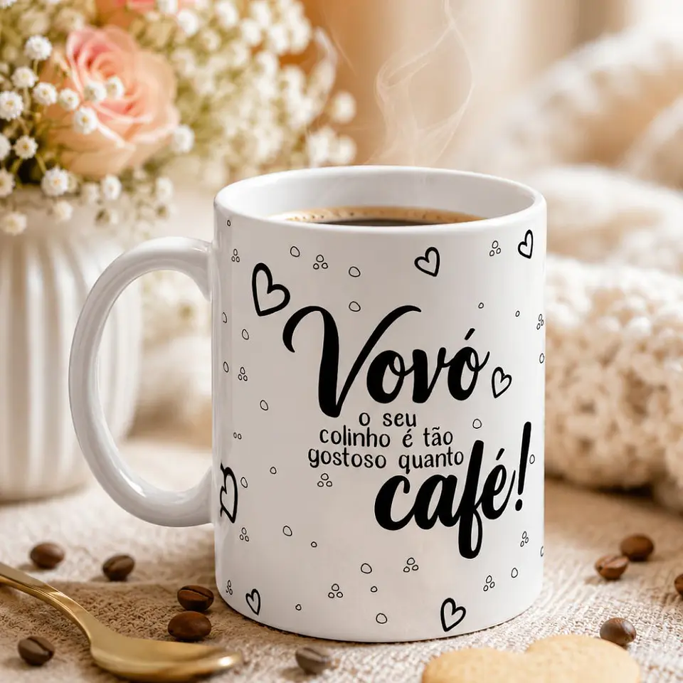 Artes Caneca Simplesmente Vovó o seu colinho é tão gostoso quanto café Arquivo Editável 2