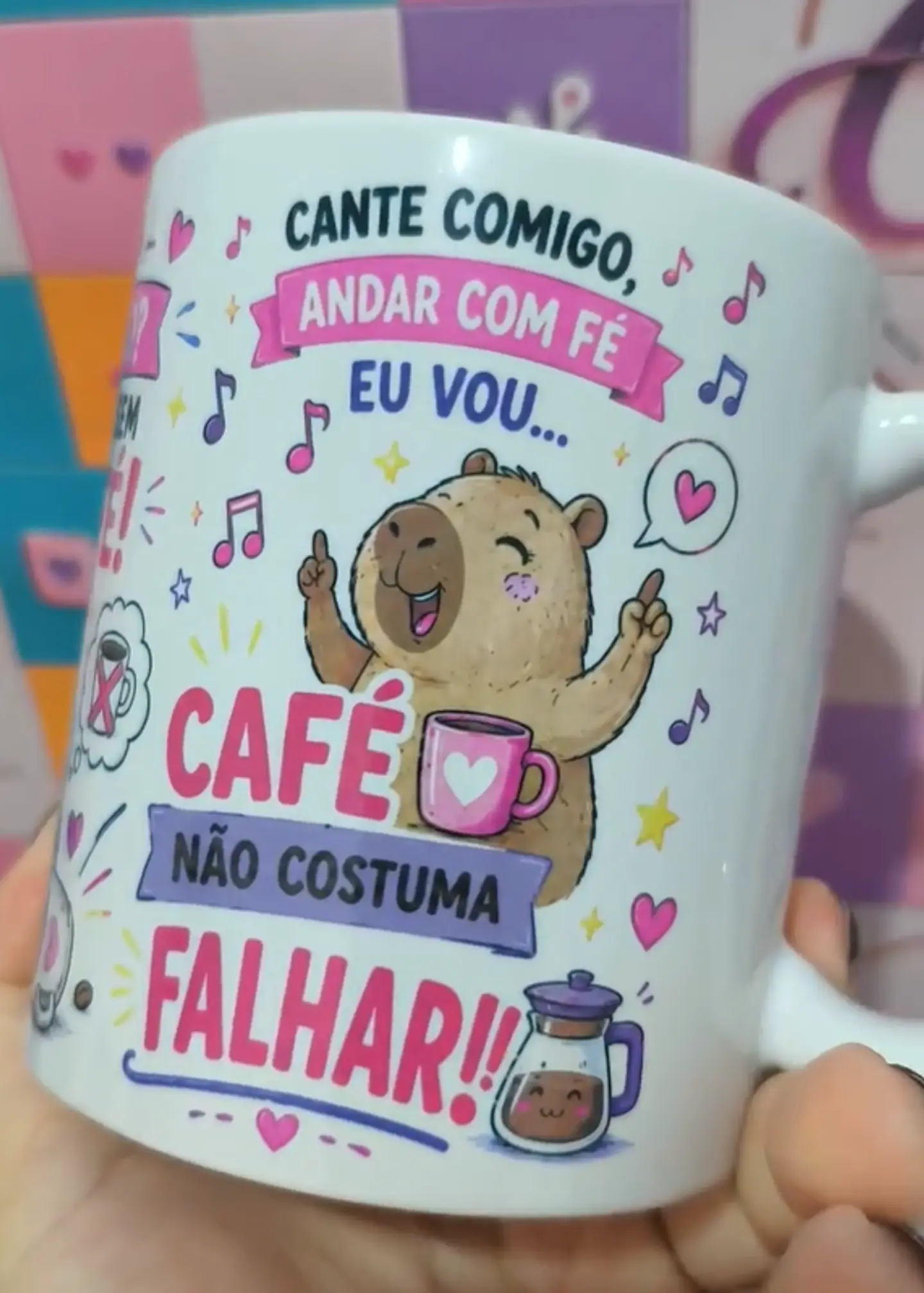 Artes para Caneca Capivara Uma paixão? Café, Quando acorda pede logo? Café em Png  4