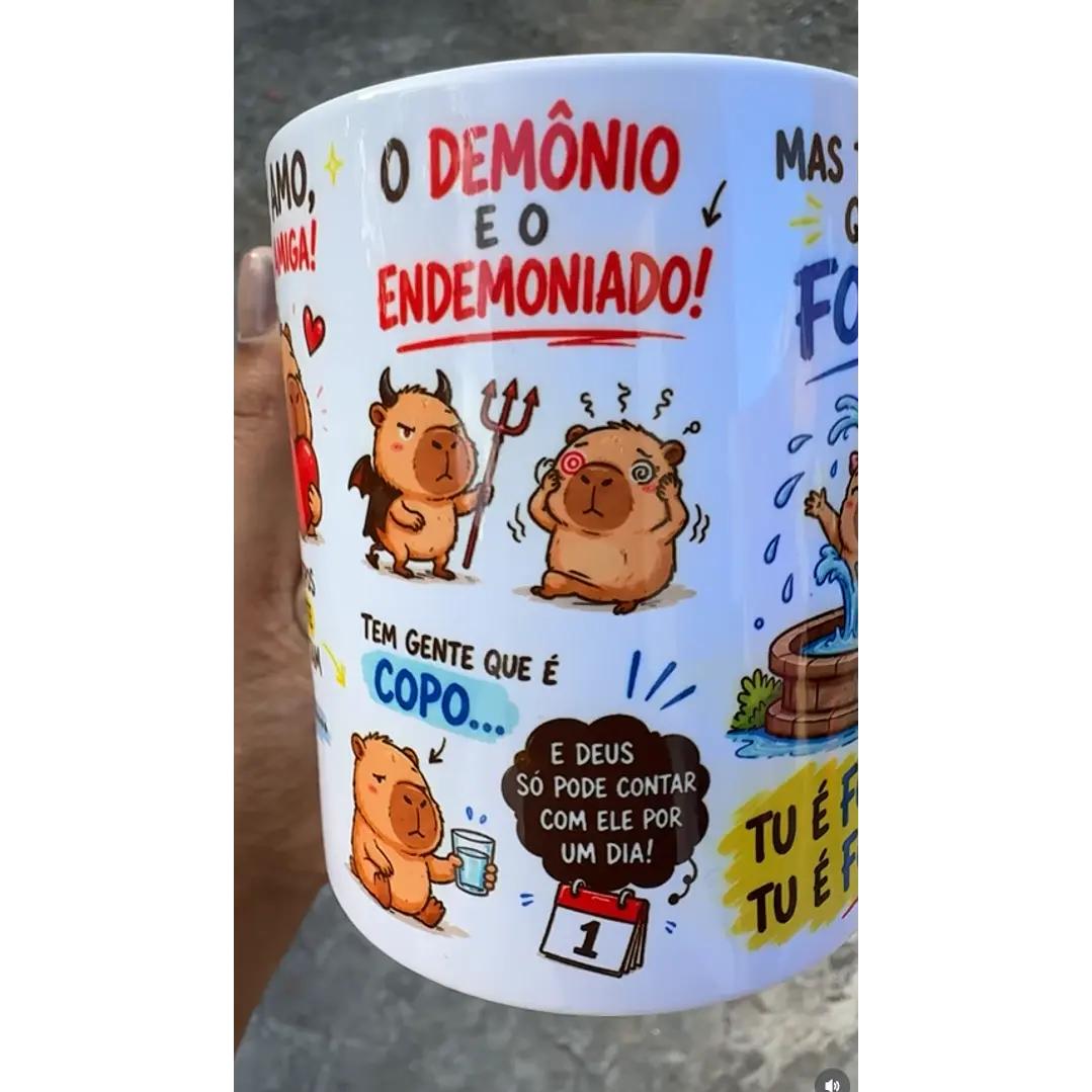 Artes para Caneca Capivara eu te amo, minha amiga!, só dois tipos de gente não gostam dela... em Png 2
