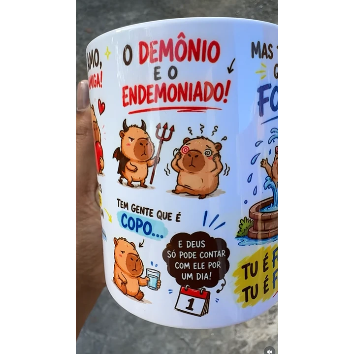 Artes para Caneca Capivara eu te amo, minha amiga!, só dois tipos de gente não gostam dela... em Png 2