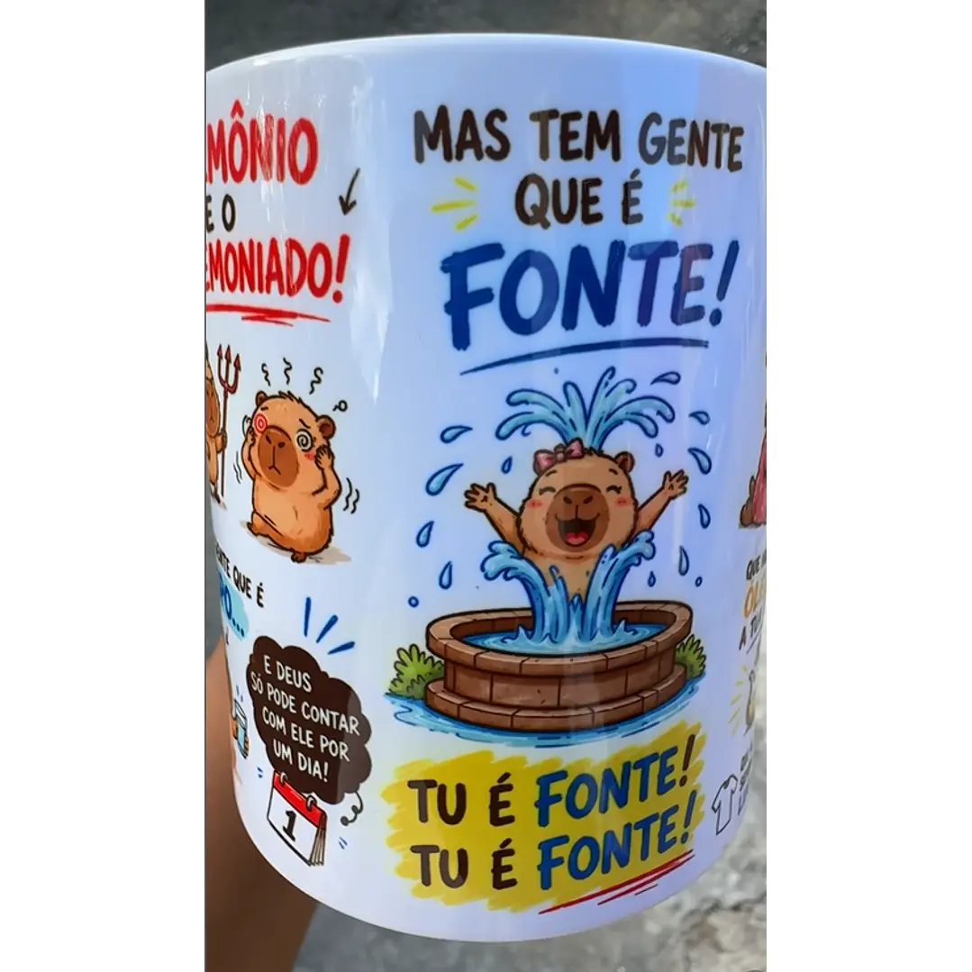 Artes para Caneca Capivara eu te amo, minha amiga!, só dois tipos de gente não gostam dela... em Png 3