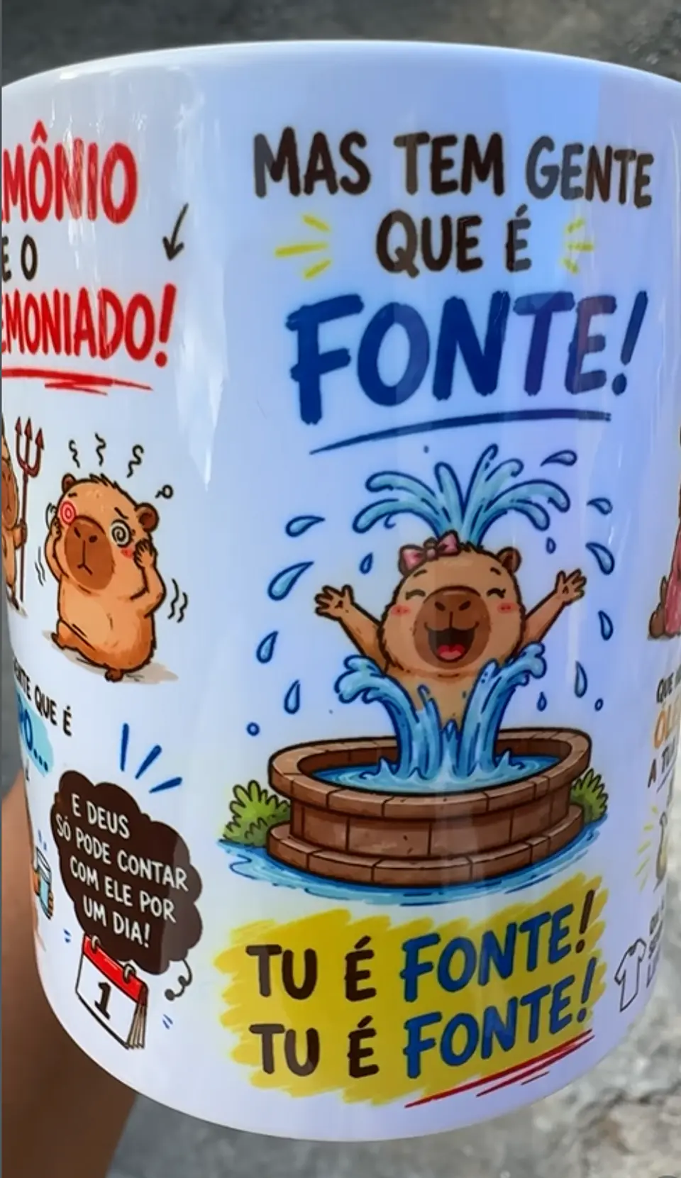 Artes para Caneca Capivara eu te amo, minha amiga!, só dois tipos de gente não gostam dela... em Png 3