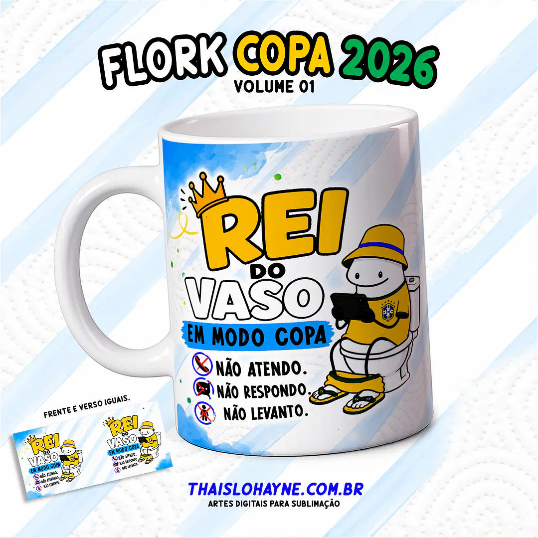 12 Artes para Caneca Flork Copa Brasil Arquivo em Png 12
