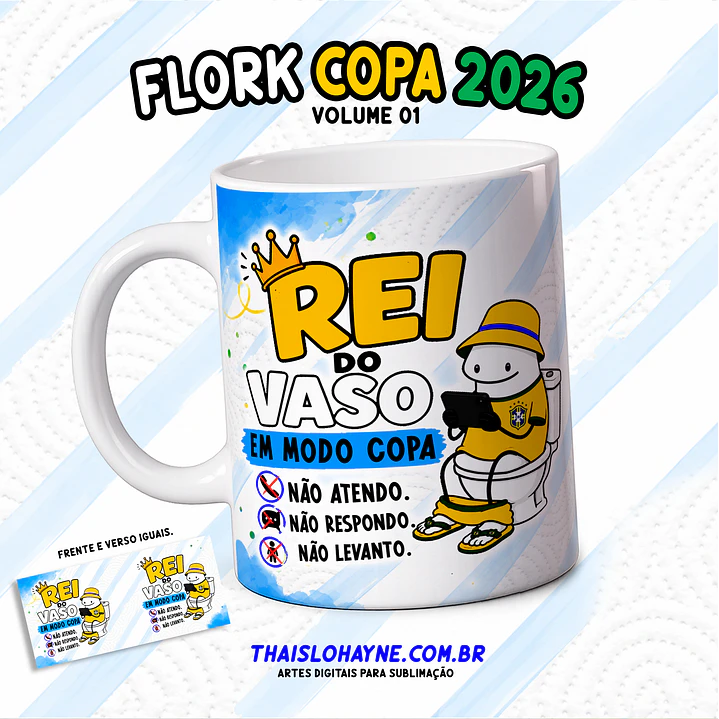12 Artes para Caneca Flork Copa Brasil Arquivo em Png 12