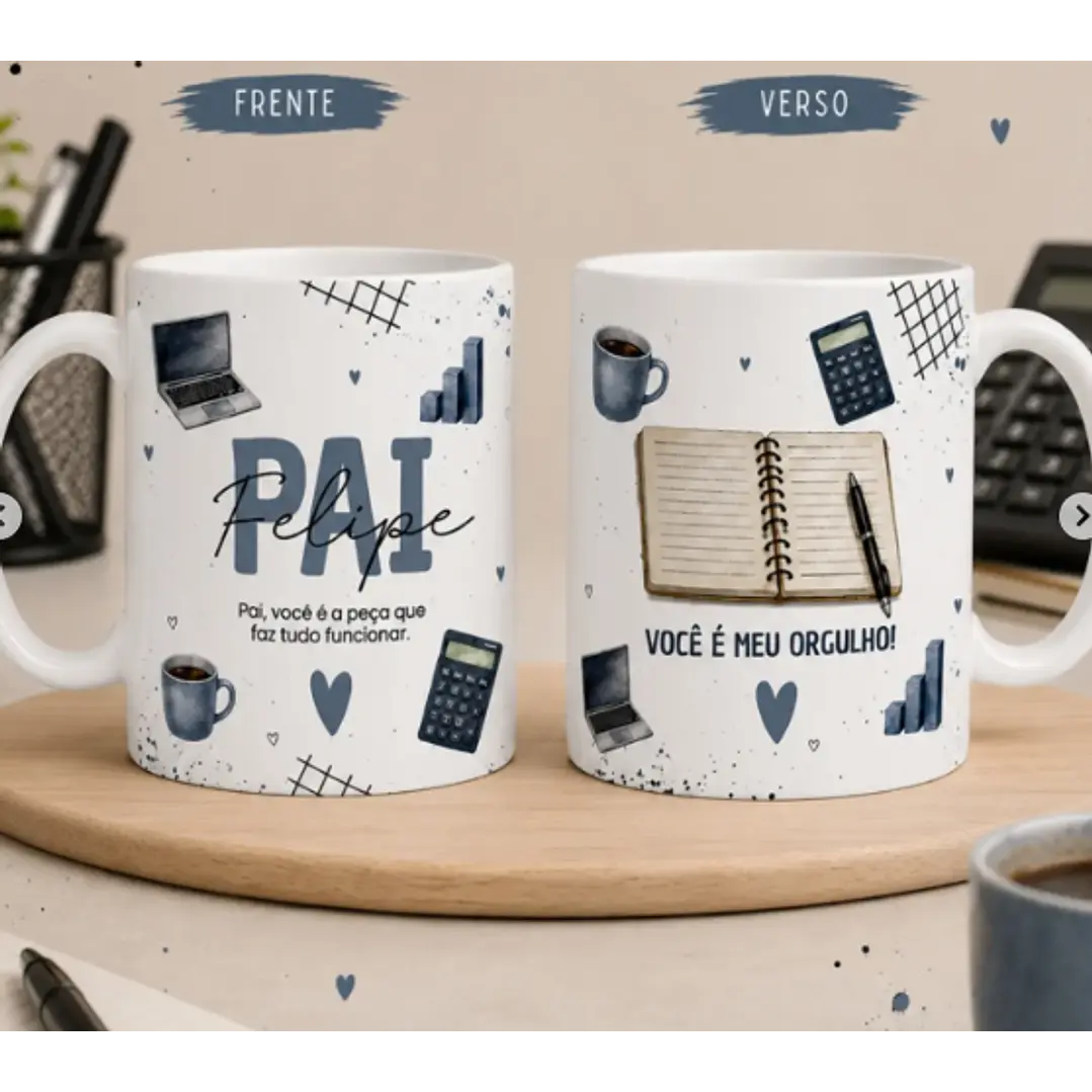 24 Artes para Caneca Dia dos Pais Minimalista Arquivo editável 10