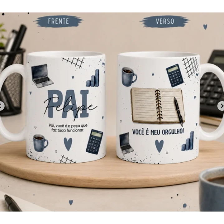 24 Artes para Caneca Dia dos Pais Minimalista Arquivo editável 10