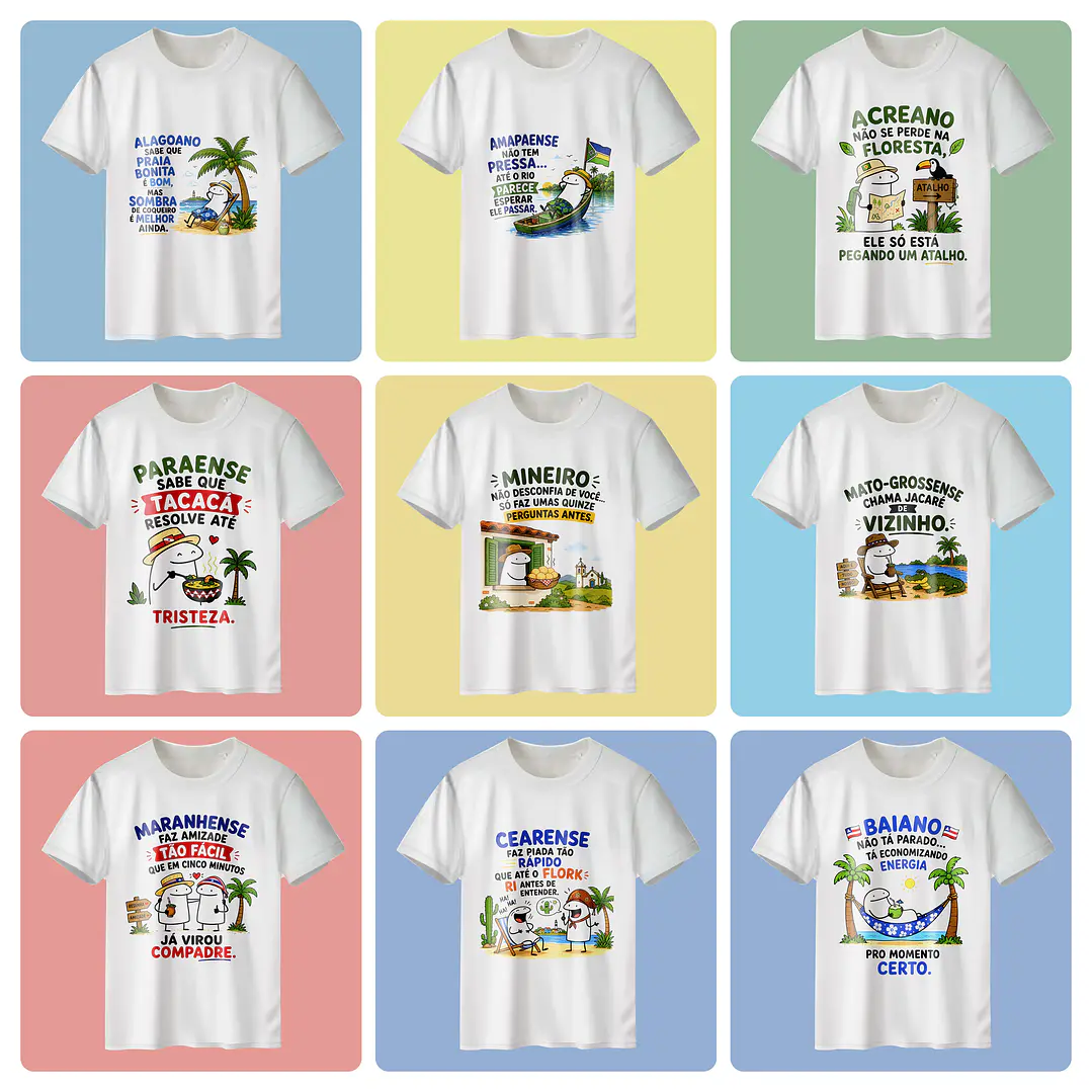 54 Artes para Caneca e Camisa Estados do Brasil Flork Divertido em Png 5