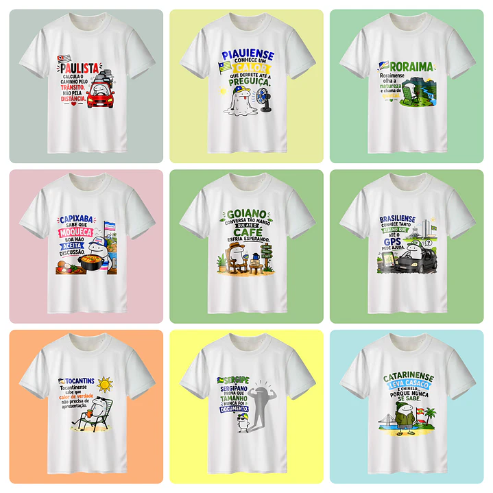 54 Artes para Caneca e Camisa Estados do Brasil Flork Divertido em Png 6