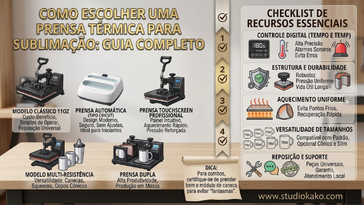 Como Escolher uma Prensa Térmica para Sublimação