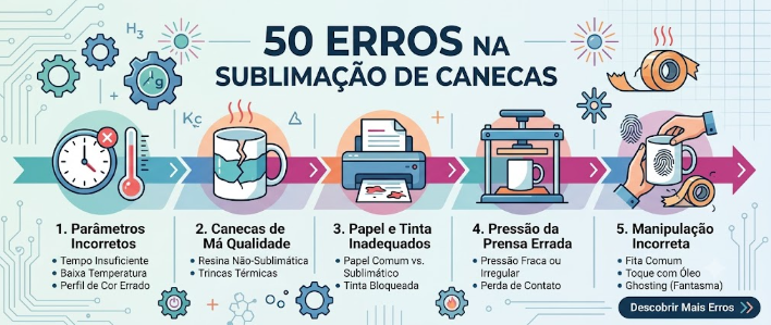 Agora sobre Erros na Sublimação de Canecas: 25 Problemas e Como Resolver (2027)