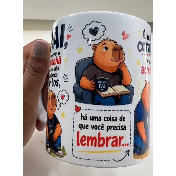 Arte Caneca Dia dos Pais Se Houver o amanhã em que não estejamos juntos - Capivara Arquivo em Jpg 2