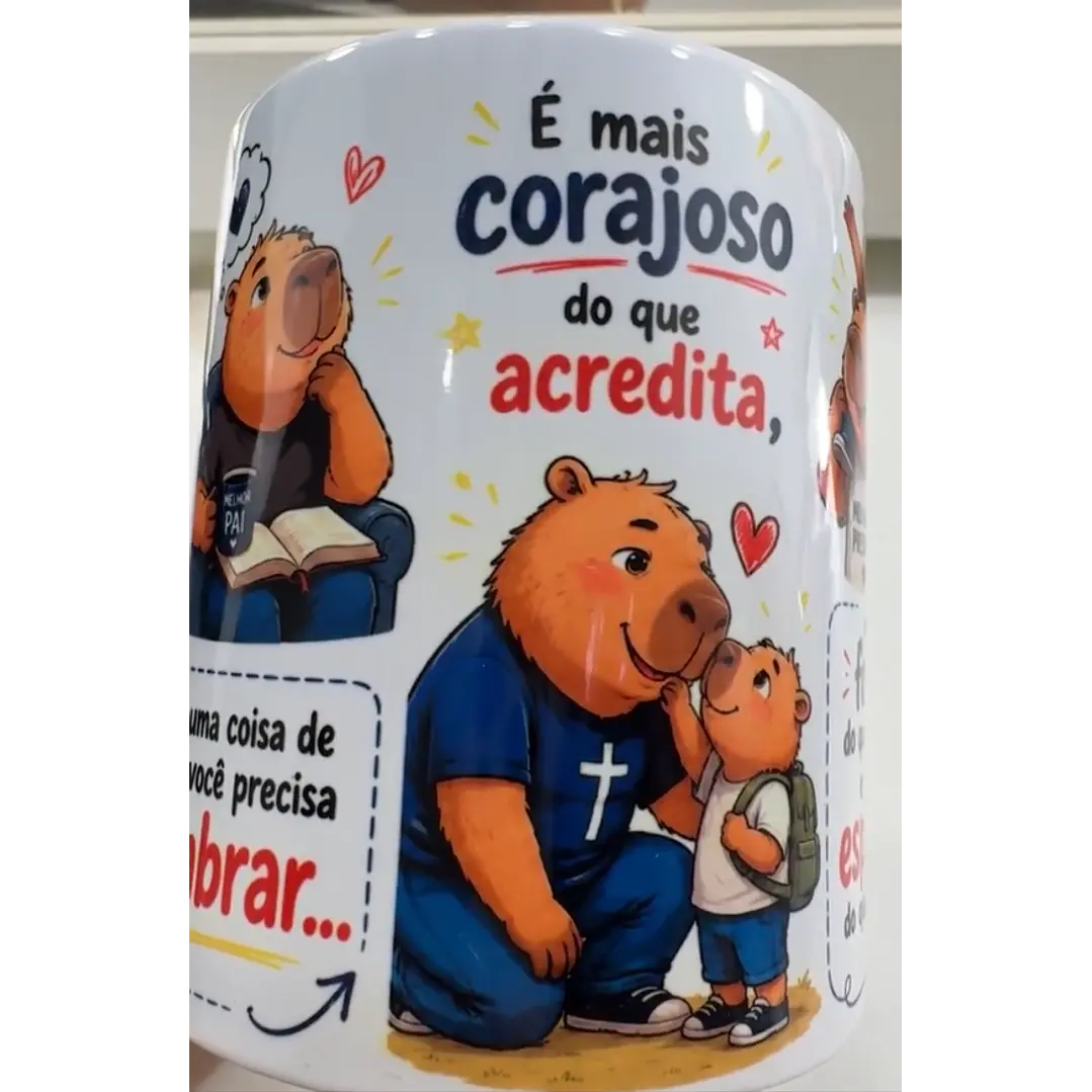 Arte Caneca Dia dos Pais Se Houver o amanhã em que não estejamos juntos - Capivara Arquivo em Jpg 3