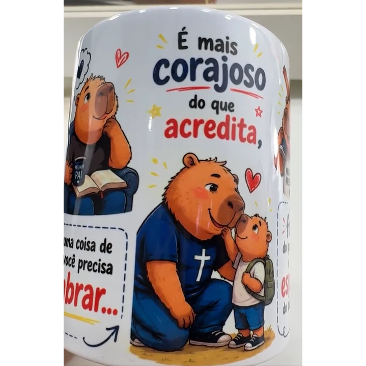 Arte Caneca Dia dos Pais Se Houver o amanhã em que não estejamos juntos - Capivara Arquivo em Jpg 3