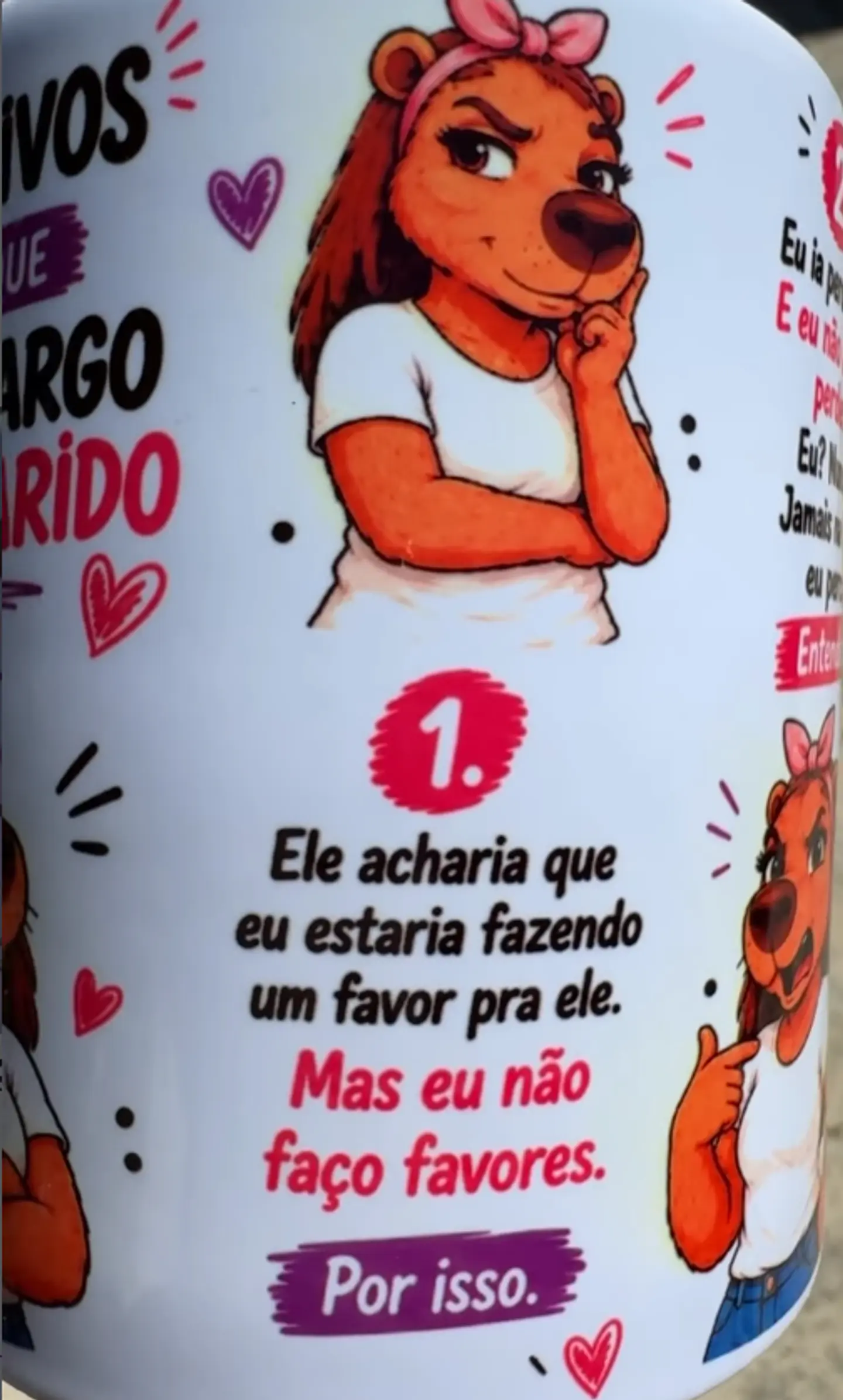 Arte Caneca 5 Motivos porque eu não largo o meu marido - Capivara Arquivo em Jpg 2