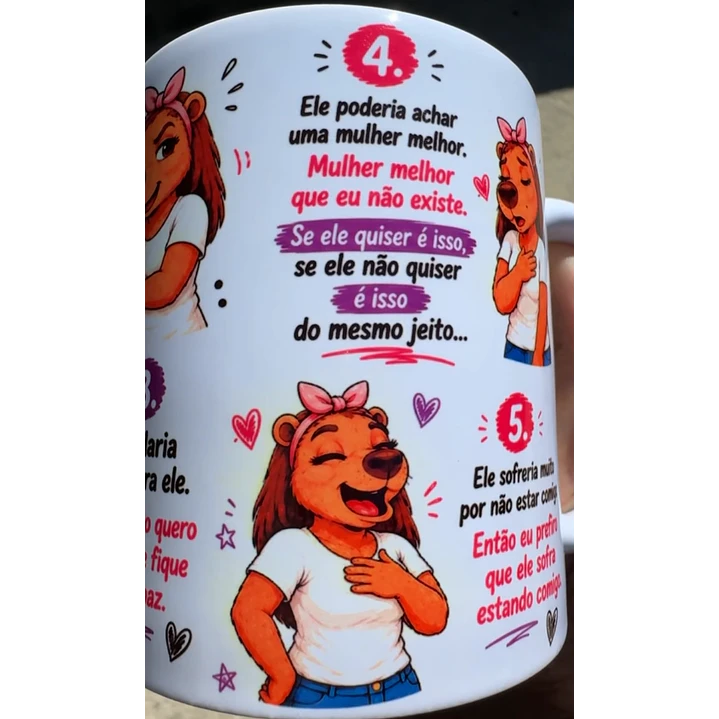 Arte Caneca 5 Motivos porque eu não largo o meu marido - Capivara Arquivo em Jpg 5