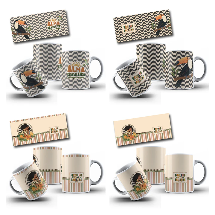 19 Artes para Caneca Brasilidade Arquivo em Png  14