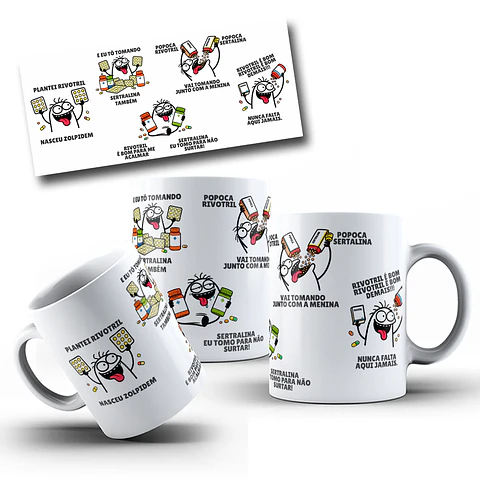 Arte Caneca Plantei Rivotril e nasceu Zolpidem Arquivo em Jpg 