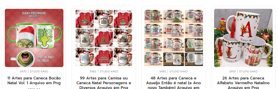 Arte para Caneca de Natal: Ideias para Sublimação e Personalizados