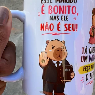 Arte Caneca Capivara Esse marido é bonito mas não é seu Arquivo em Jpg